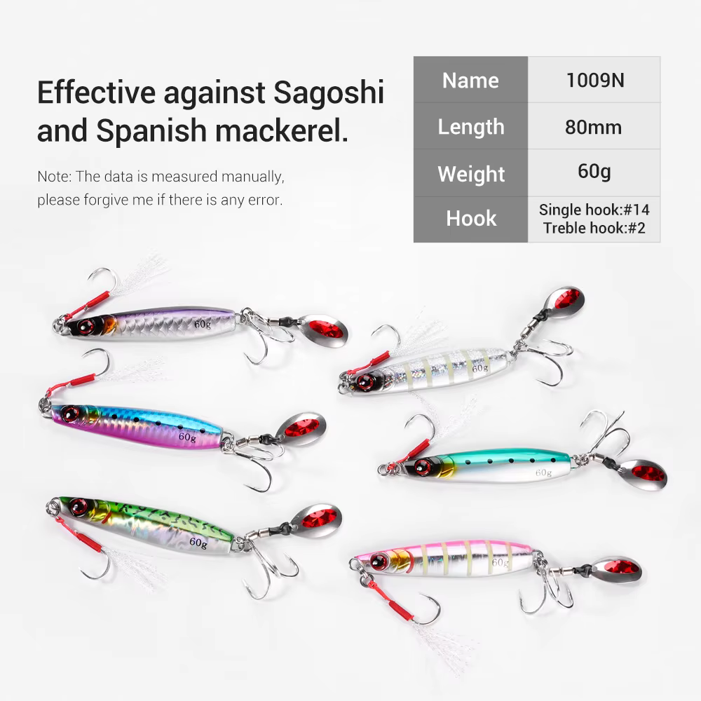 Noeby Jig Metálico Señuelo de jigging lento para agua salada - imagen 4