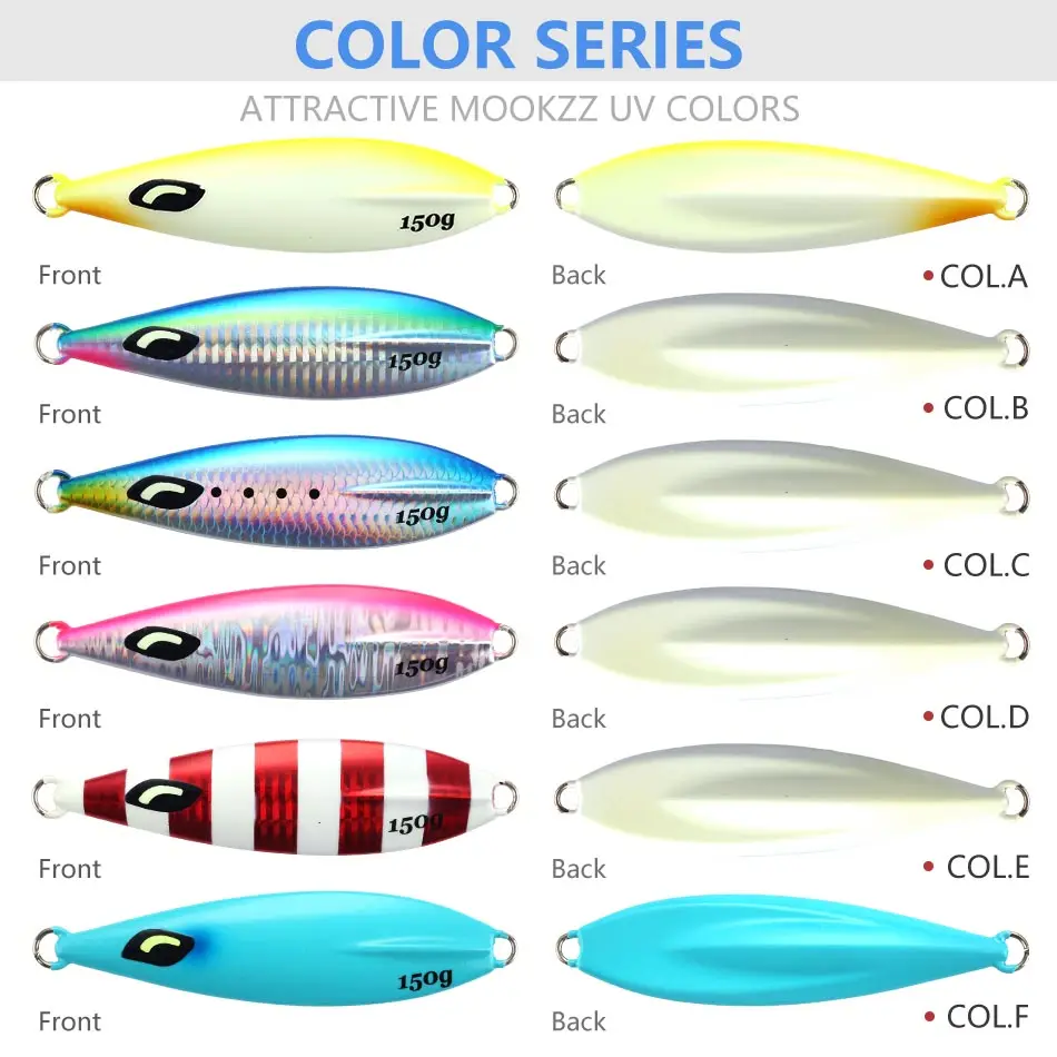 MOOKZZ Señuelo Jigging Lento Metálico – Pesca de fondo - imagen 3