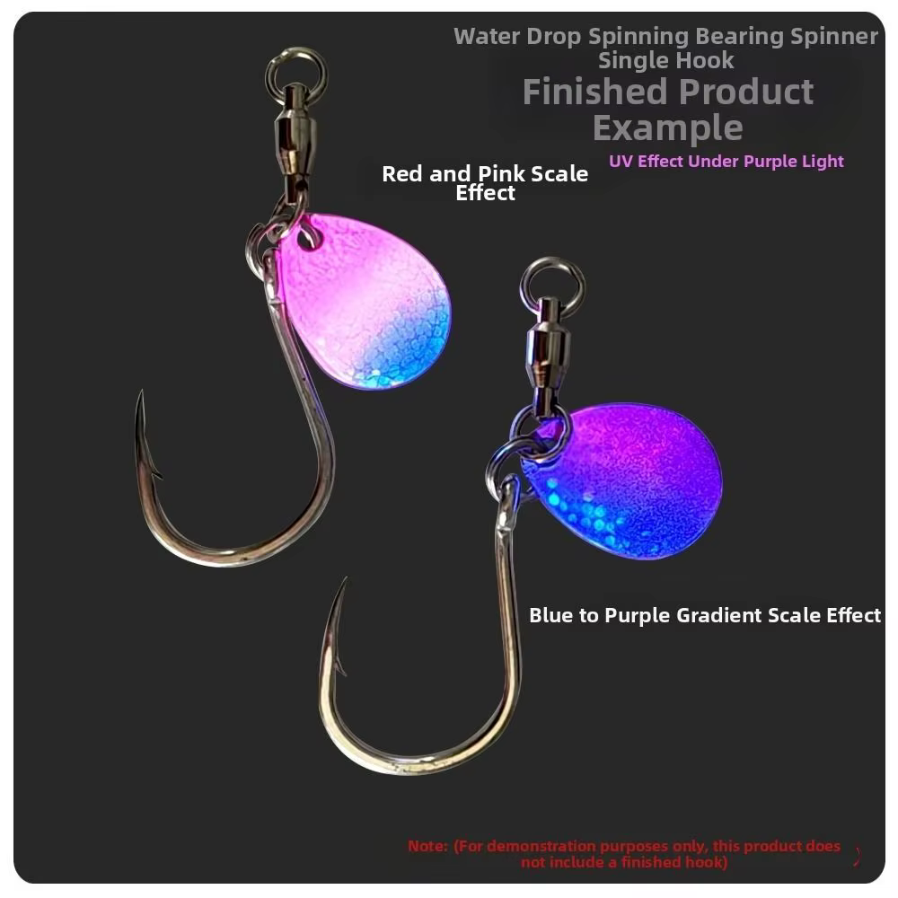 Lamas Cuchara Pesca Holográficas con Escamas – DIY Señuelos Giratorios - imagen 4
