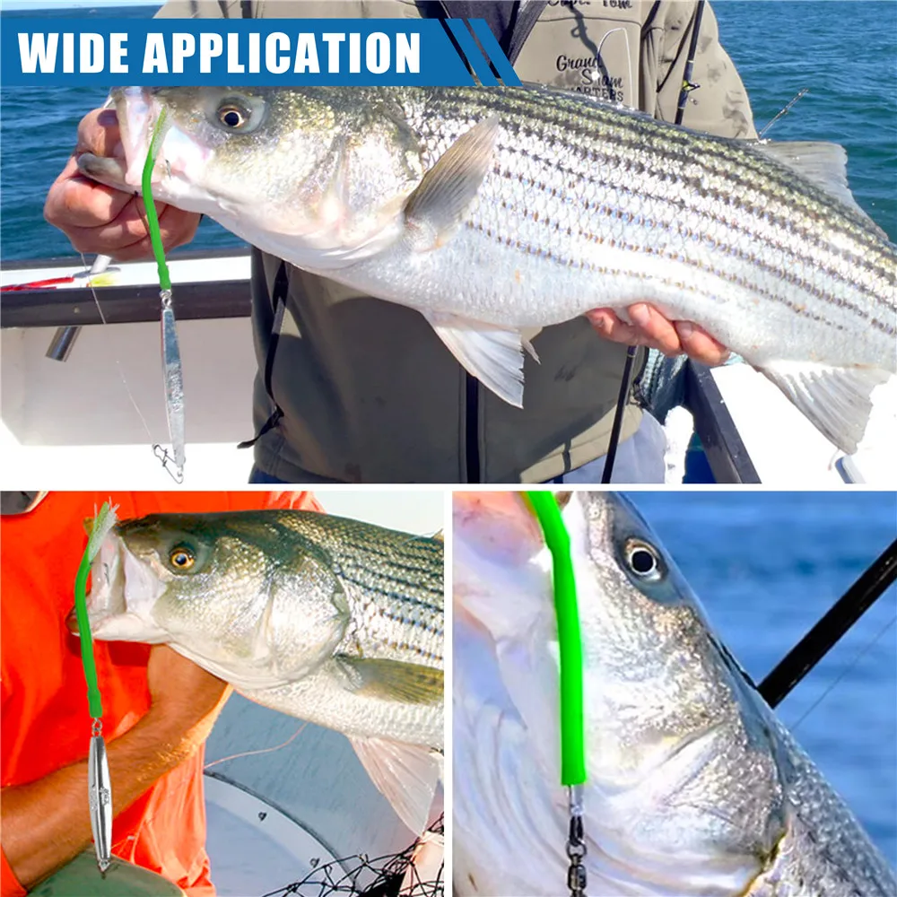 Jig de Diamante con cola tubular para lubina – pesca marina - imagen 3