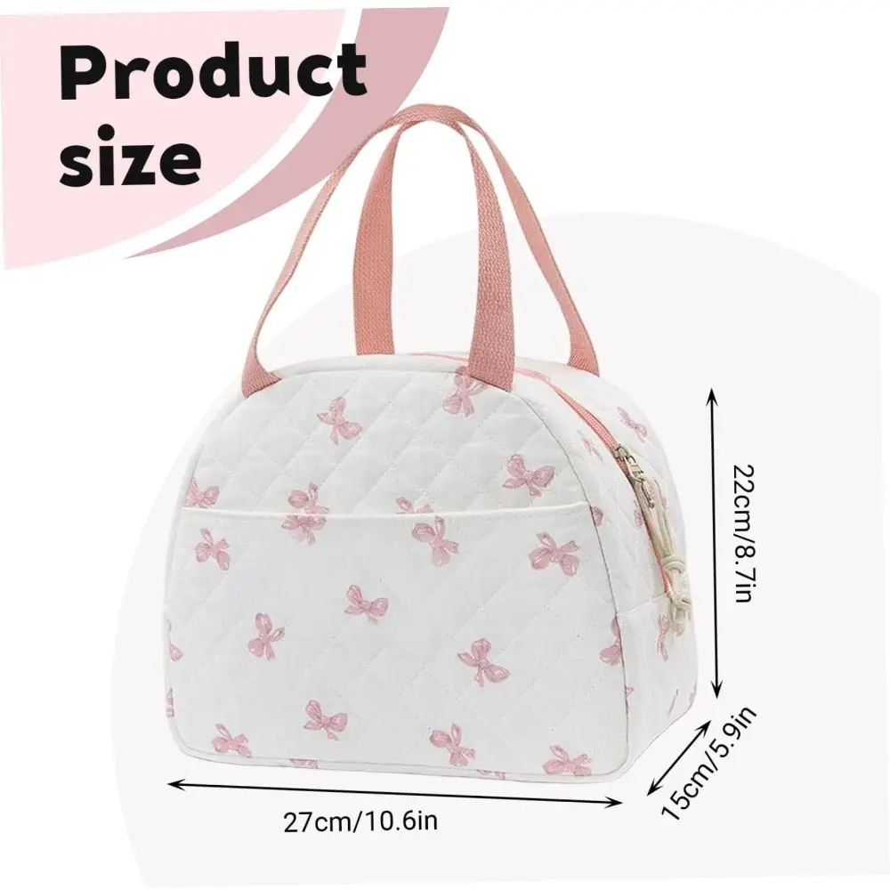 Bolsa térmica acolchada con diseño de lazo vista frontal
