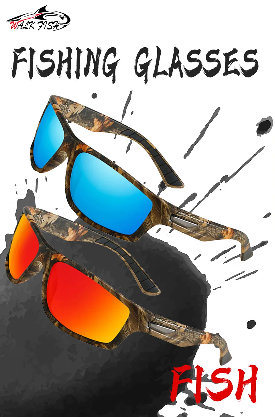 Vista frontal de las gafas WALK FISH