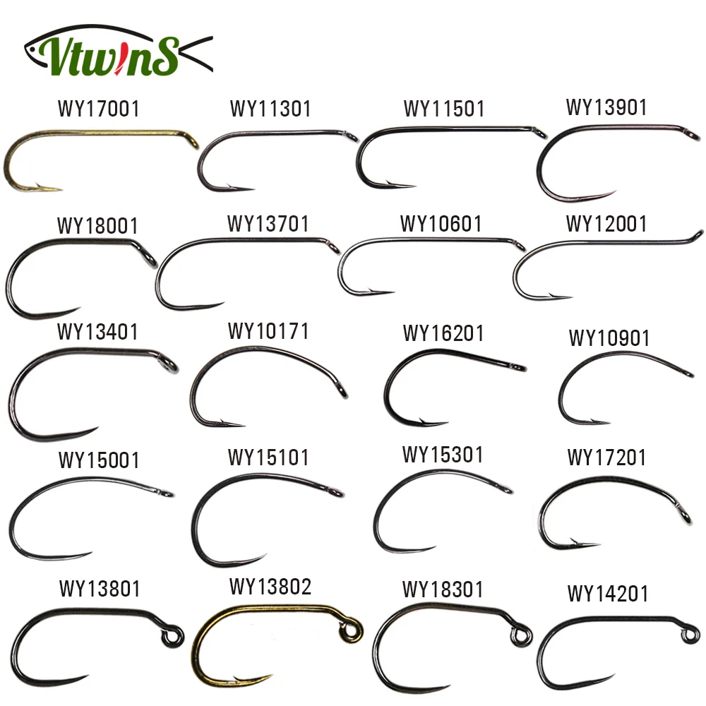 Vtwins anzuelos de mosca sin púas 60° para streamer y trucha - imagen 2