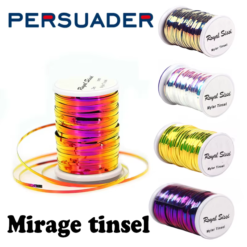 Mirage Premium Tinsel Mylar para atado de moscas de trucha