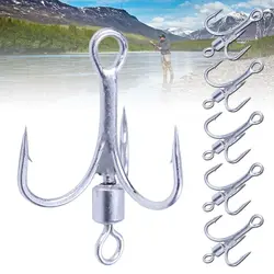 Anzuelo triple paillette giratorio – Acero carbono