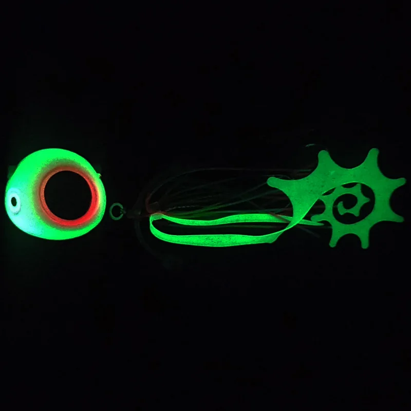 Jig Head Kabura luminoso con falda para pesca marina - imagen 2