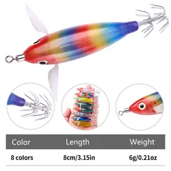 Señuelos luminosos EGI para calamar de 8 cm – Cebos artificiales marinos