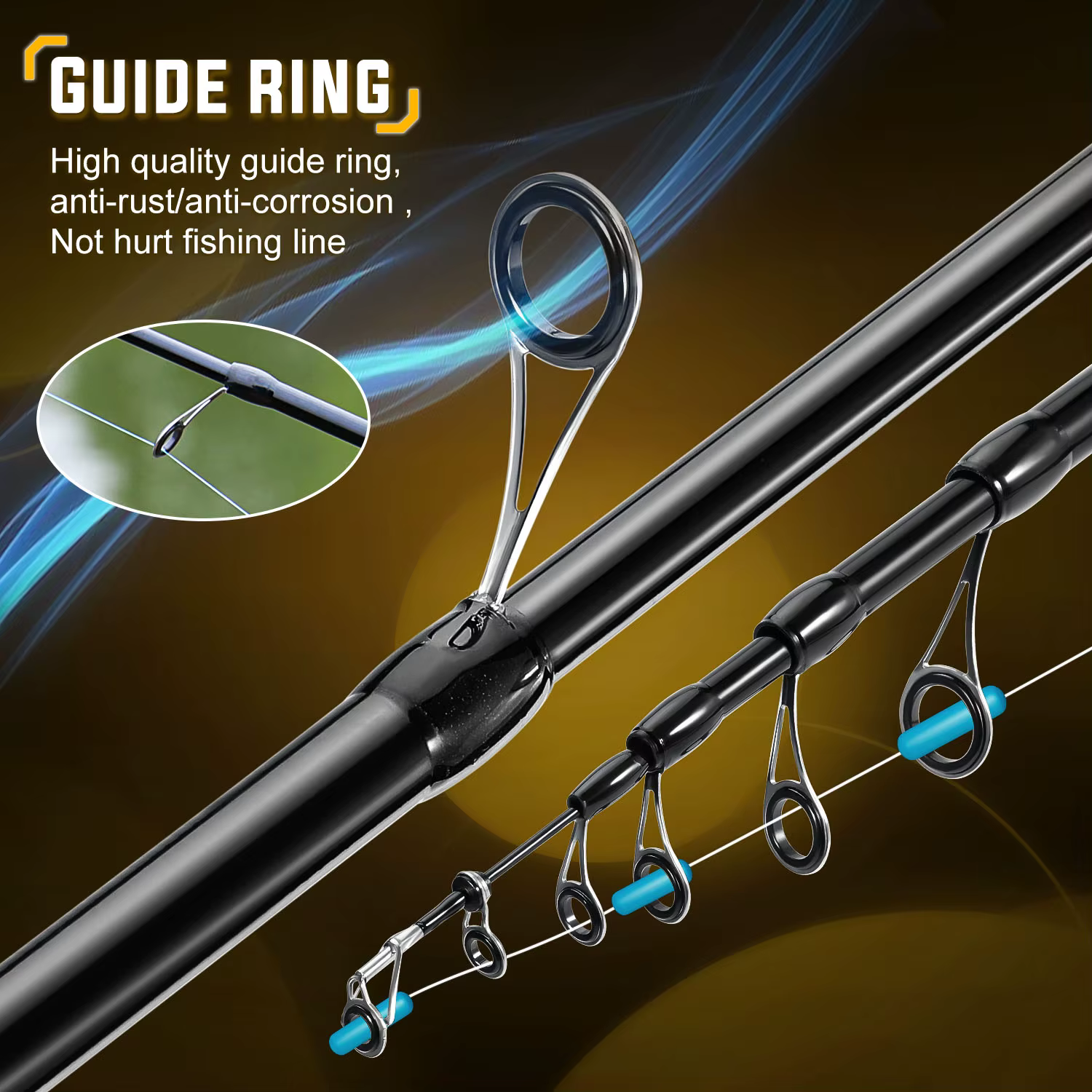 Combo pesca Sougayilang – Caña telescópica ultraligera fibra carbono - imagen 2