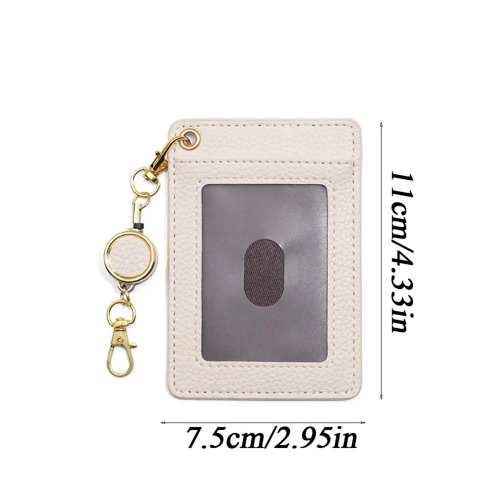 Porta tarjetas retráctil de PU con ventana transparente protector - imagen 5