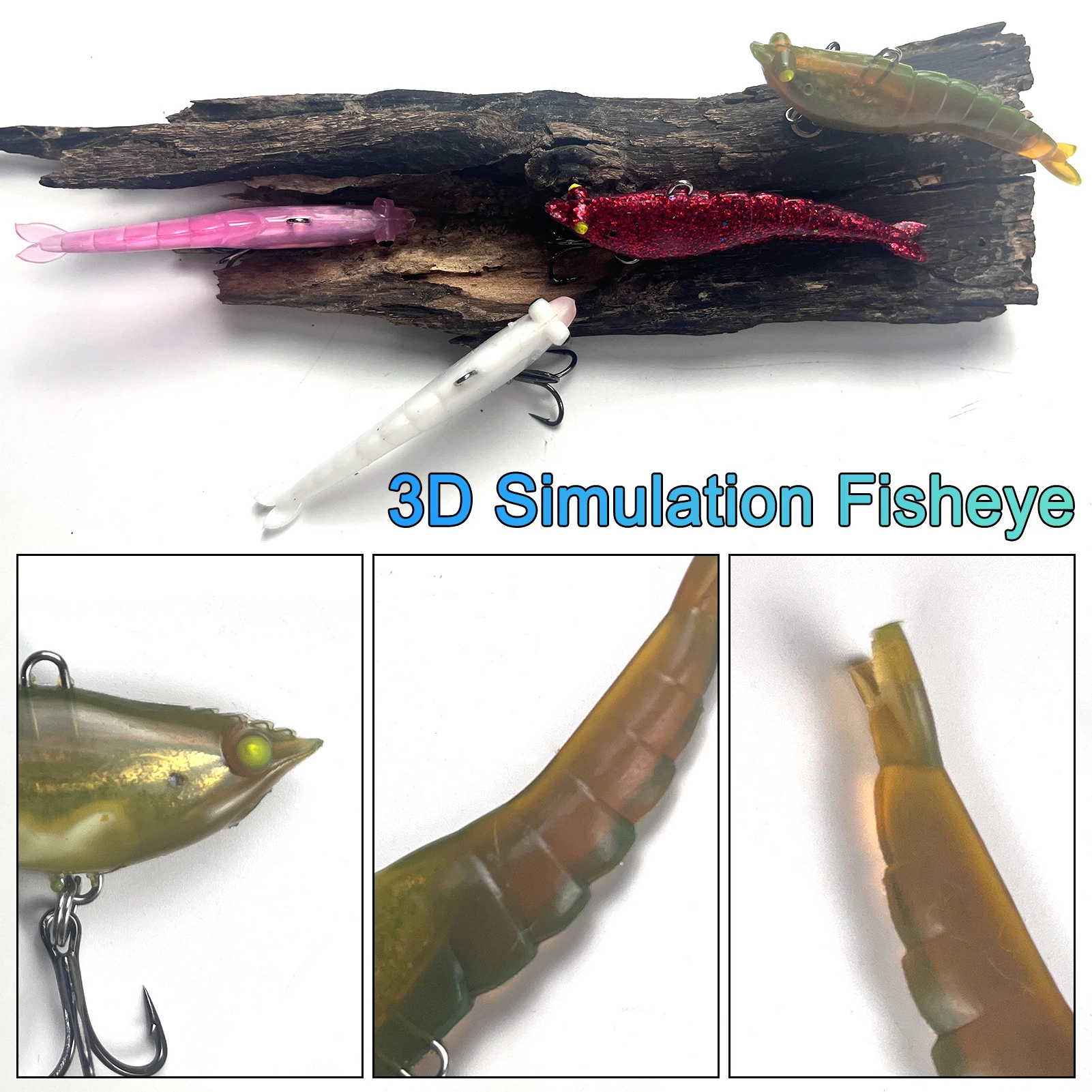 FREE FISHER Señuelos blandos lubina con cabeza Jig para arrastre - imagen 5