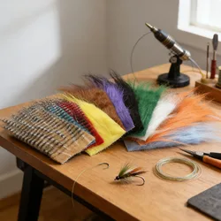 MNFT material de pelo sintético largo para atado de moscas