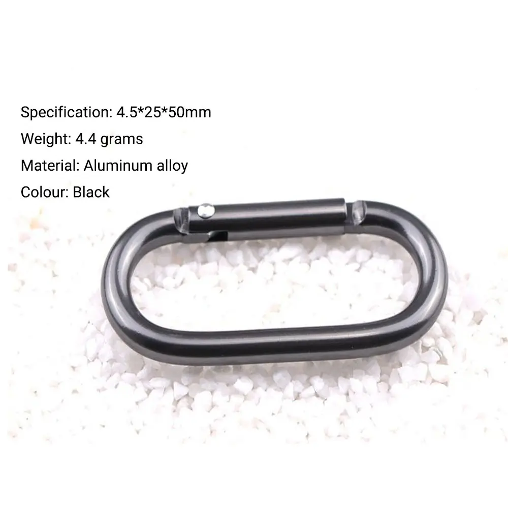 Mosquetón metálico para pesca y camping con gancho clip llavero - imagen 4