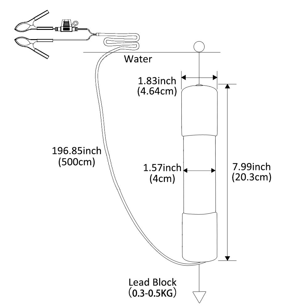 Luz subacuática LED para pesca nocturna impermeable para señuelos - imagen 3