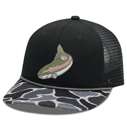 Gorra Bassdash Trucker Camuflaje – Mesh ajustable para pesca