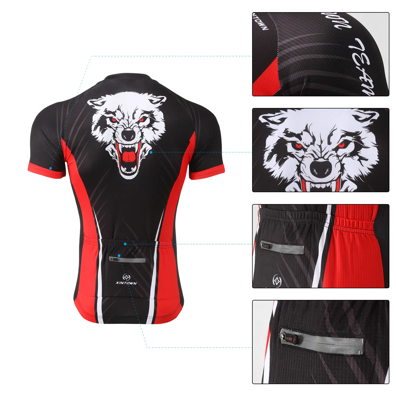 Camiseta ciclismo de secado rápido transpirable de manga corta - imagen 3