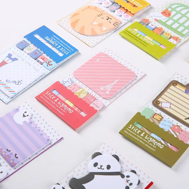 Pegatinas Panda Kawaii - notas adhesivas y marcapaginas 2 uds pesca - imagen 5