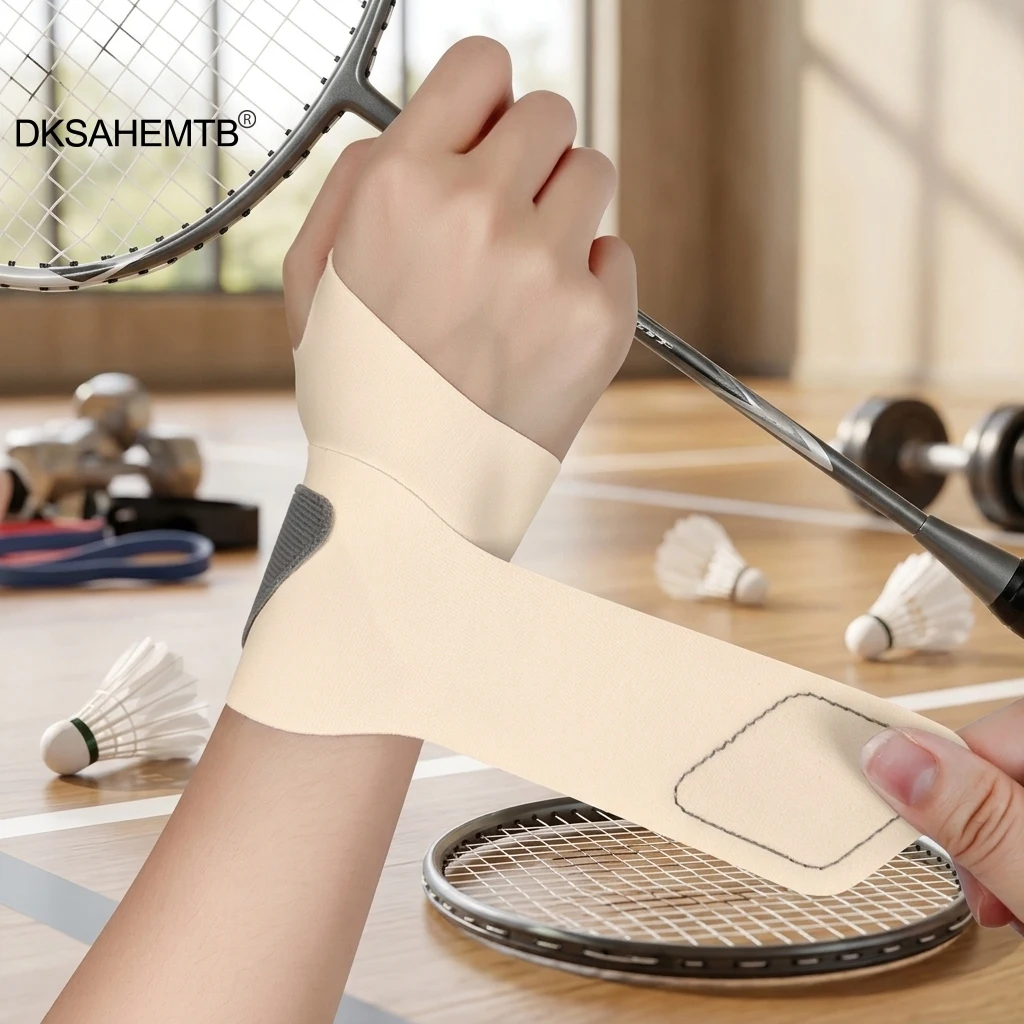 Muñequera transpirable de compresión ajustable, protección deportiva - imagen 2