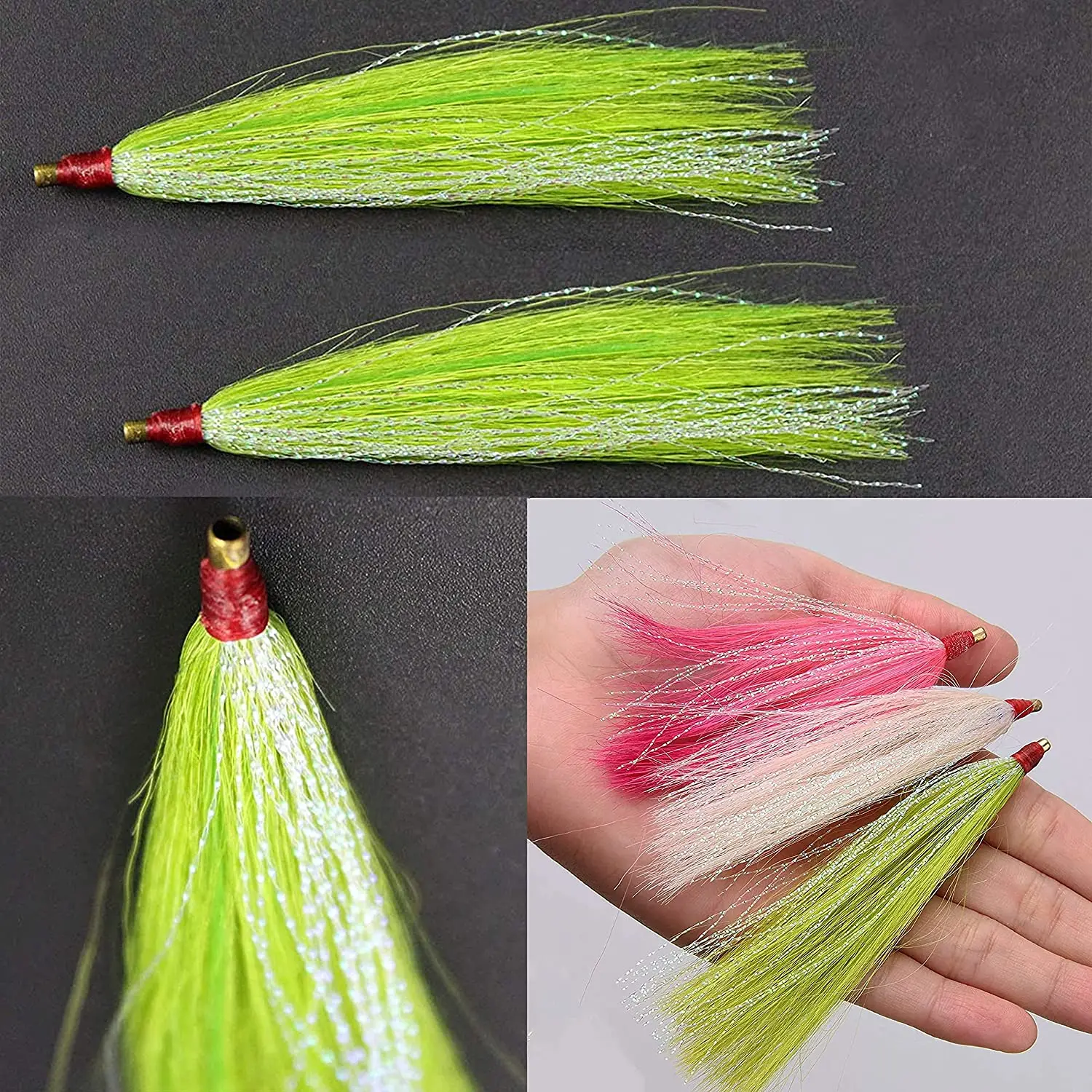 Teasers en colores chartreuse, rosa y beige
