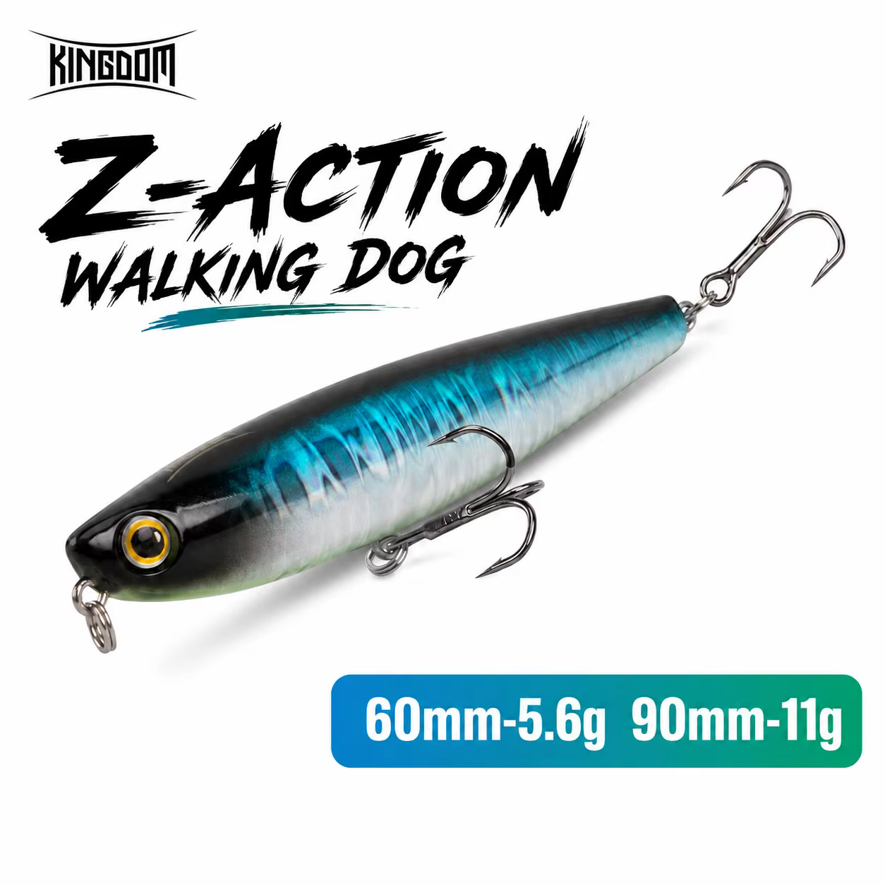 Kingdom señuelo lápiz Topwater – Acción perro para lucio y lubina - imagen 4