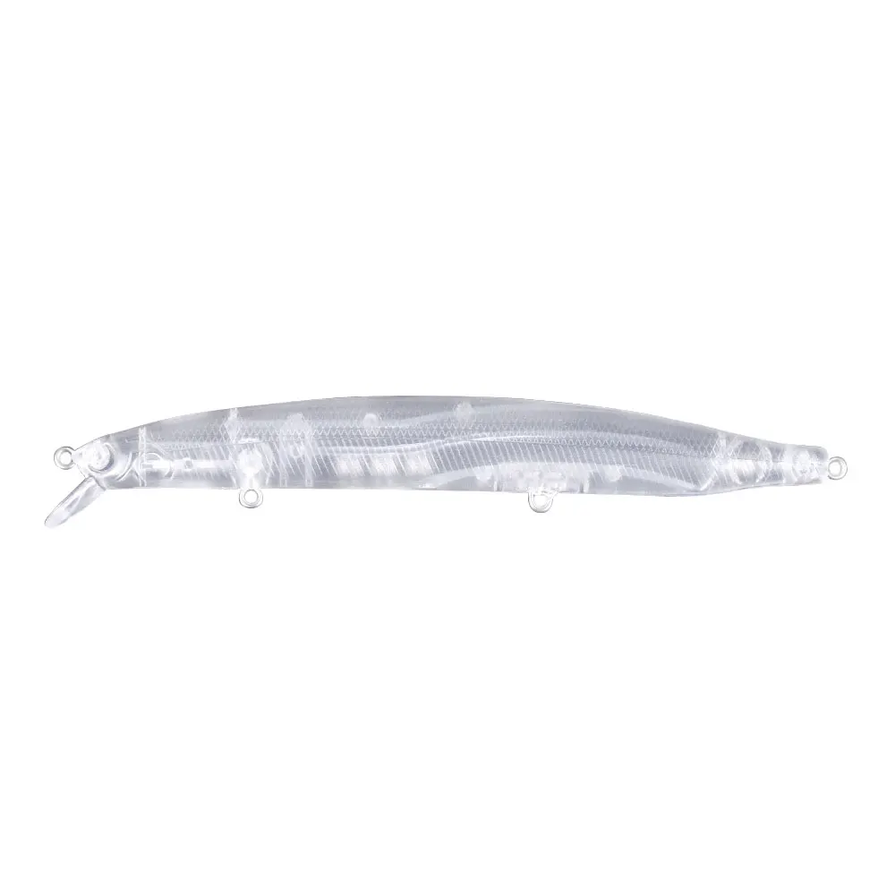 Lote de 10 señuelos minnow transparentes sin pintar