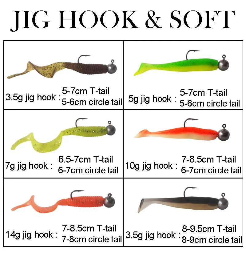 Anzuelos Jig Head MrLurion para vinilo grub – ganchos afilados - imagen 2