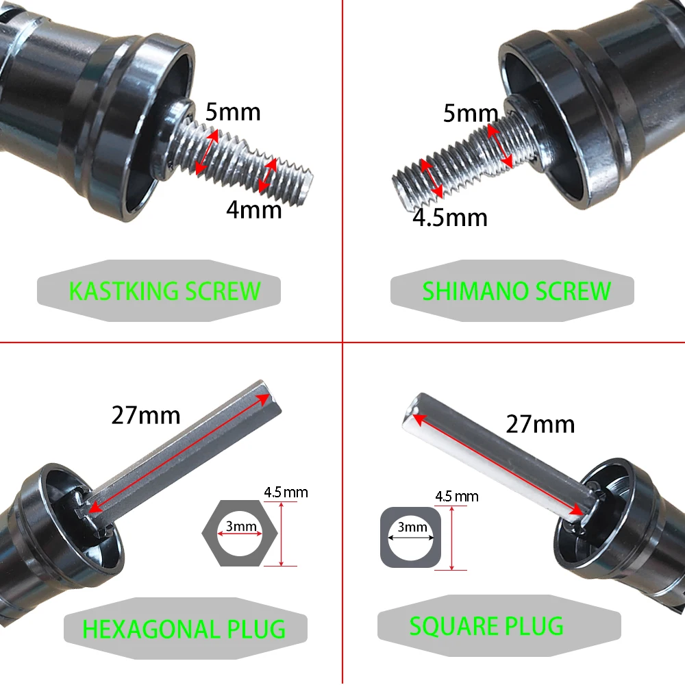 Manivela metálica plegable para carrete