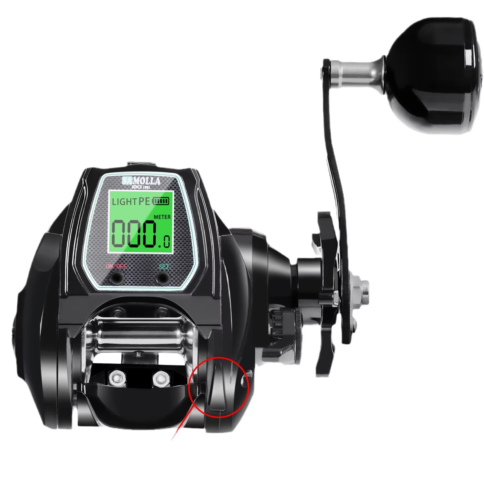 TX1000 Carrete Baitcasting Eléctrico Marino