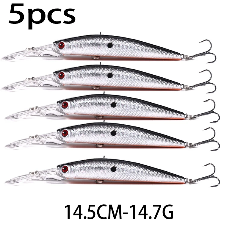 Señuelos Minnow de lengua larga para lubina y perca