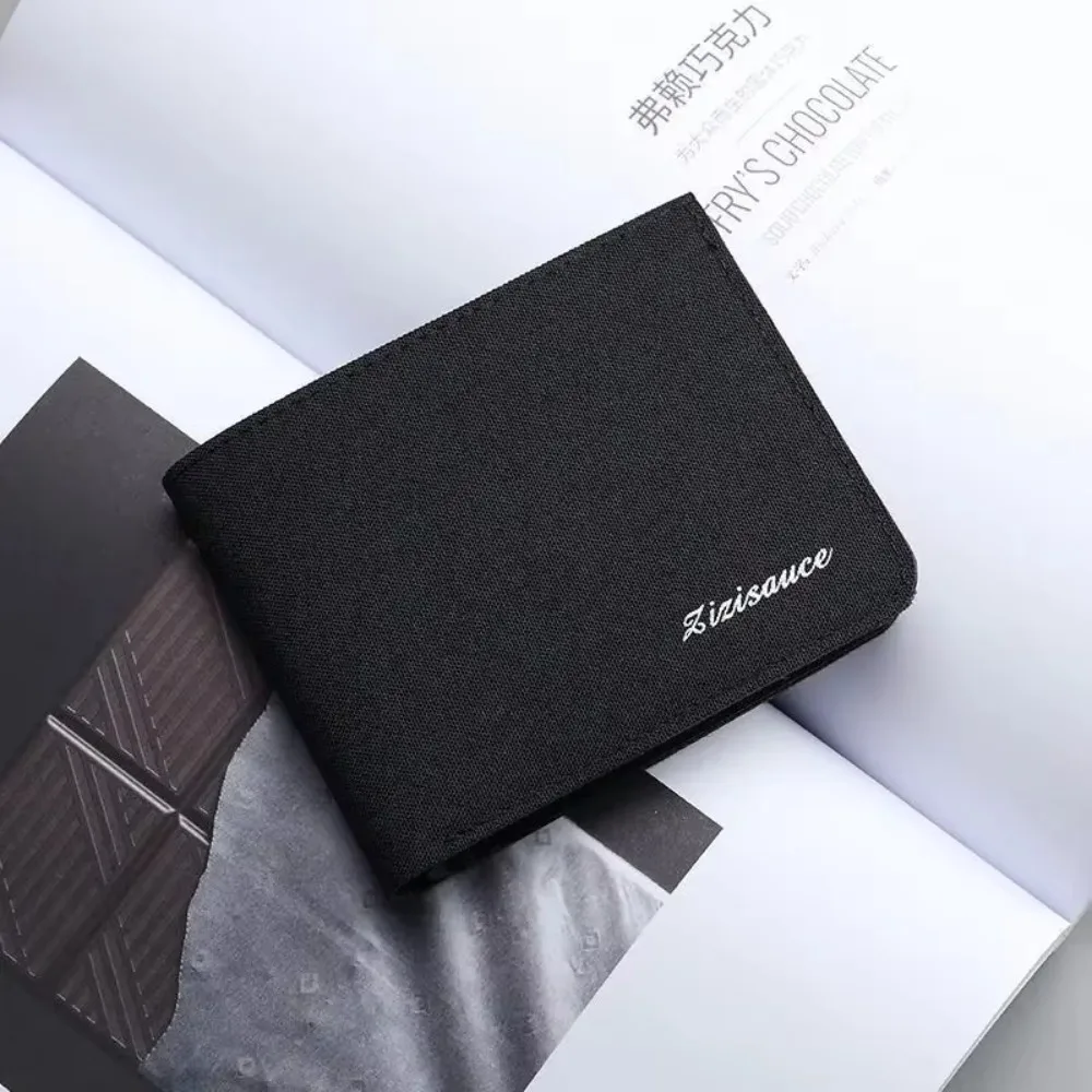 Cartera de lona tipo clutch resistente para hombre, monedero