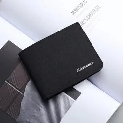 Cartera de lona tipo clutch resistente para hombre, monedero