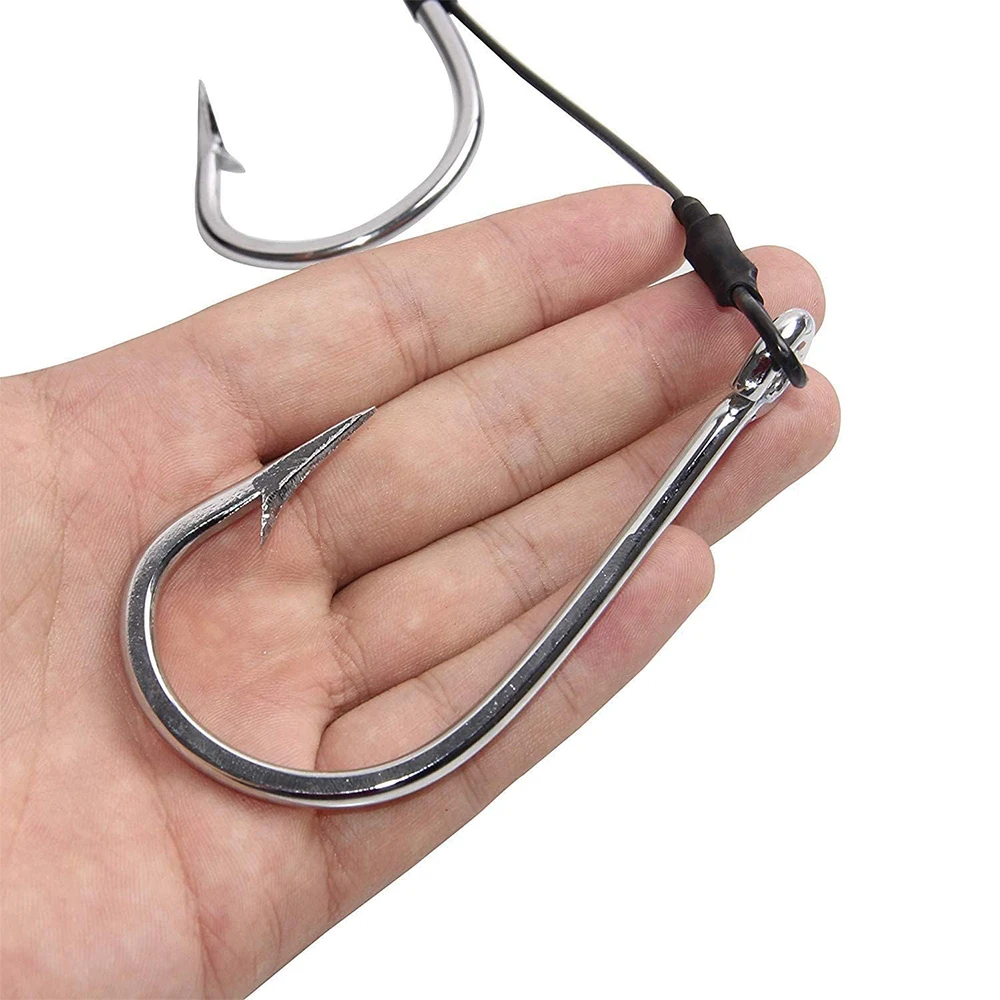 Aparejo líder para tiburón con doble anzuelo de acero inoxidable - imagen 5