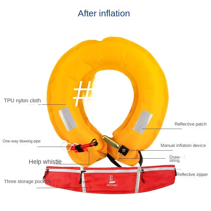 Chaleco salvavidas pesca inflable automático adulto alta flotabilidad - imagen 5