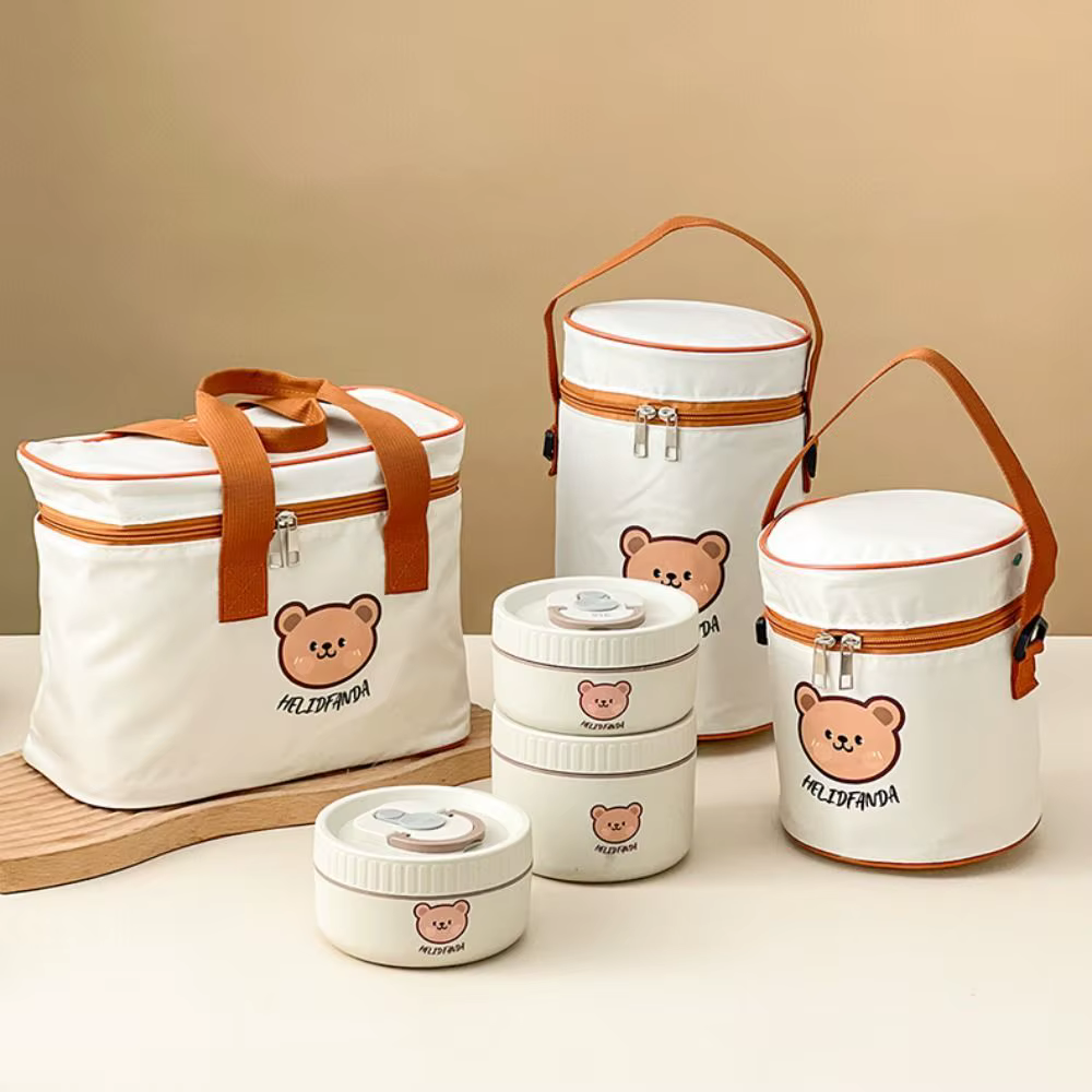 Bolsa Térmica Impermeable Portátil Gran Capacidad con Diseño de Oso - imagen 2