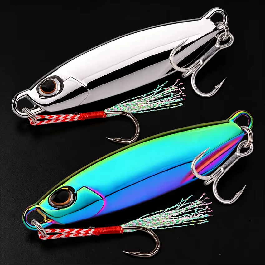 Jig Metal Plateado para Macarela y Lubina – 7g a 40g