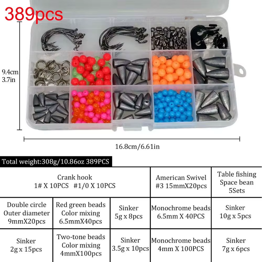 Kit THKFISH Montaje Carolina y Texas – Anzuelos Offset, Plomos y Eslabones - imagen 5