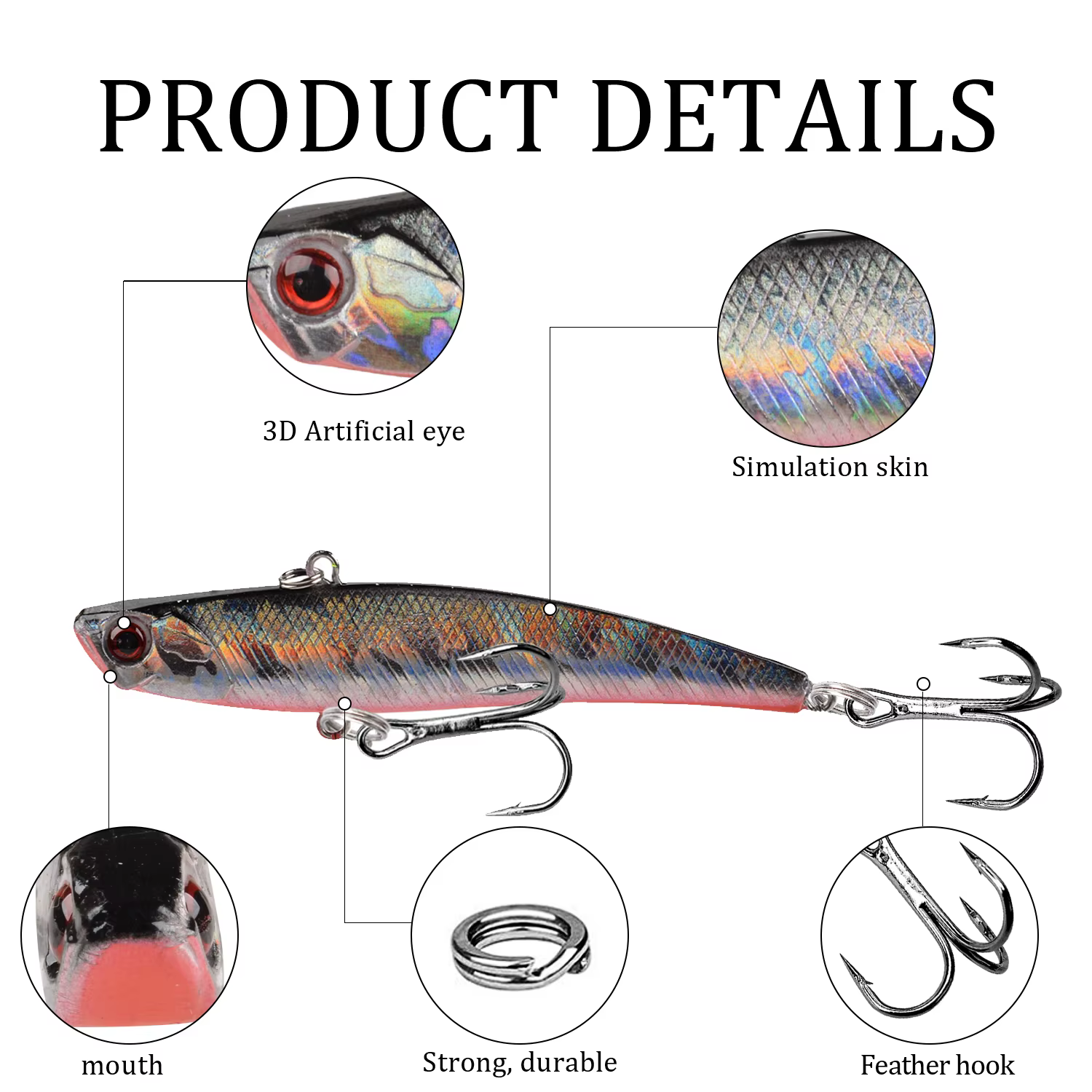 Wobbler Vibratorio VIB 9,5cm 23g – Señuelo sinking para carpa - imagen 3