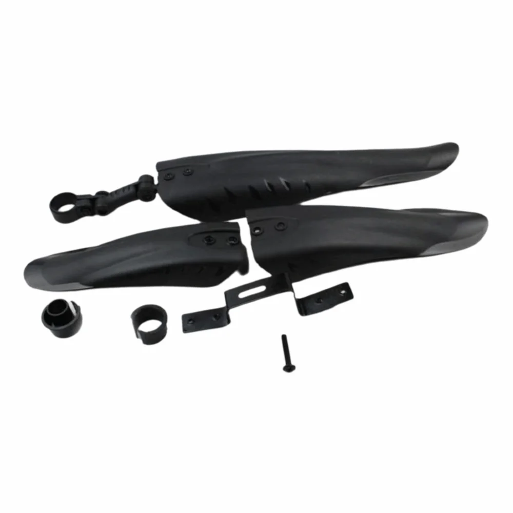 Conjunto guardabarros bicicleta negros cobertura total, fácil montaje - imagen 3