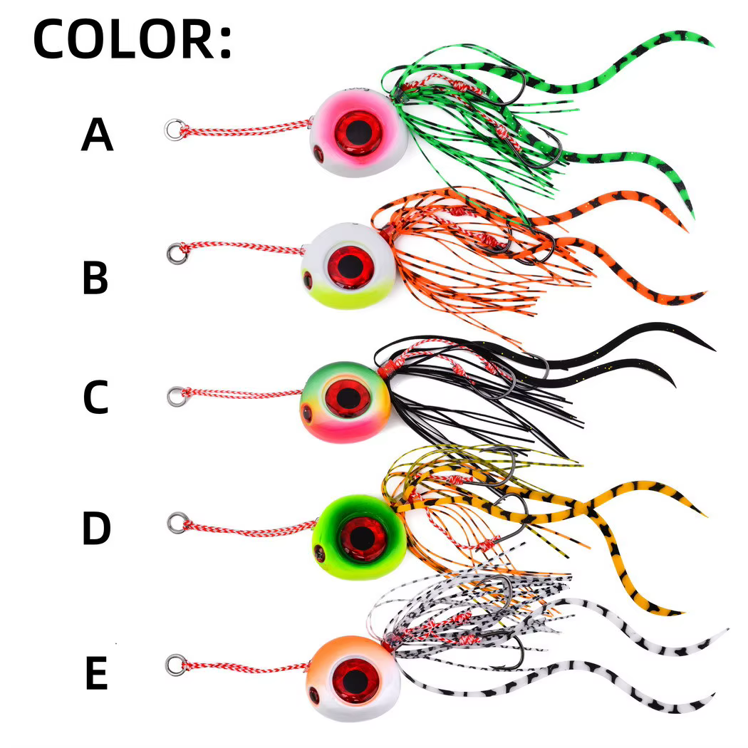 Kabura Jig Tenya Tai – Señuelo con falda de goma para pargo y róbalo - imagen 2