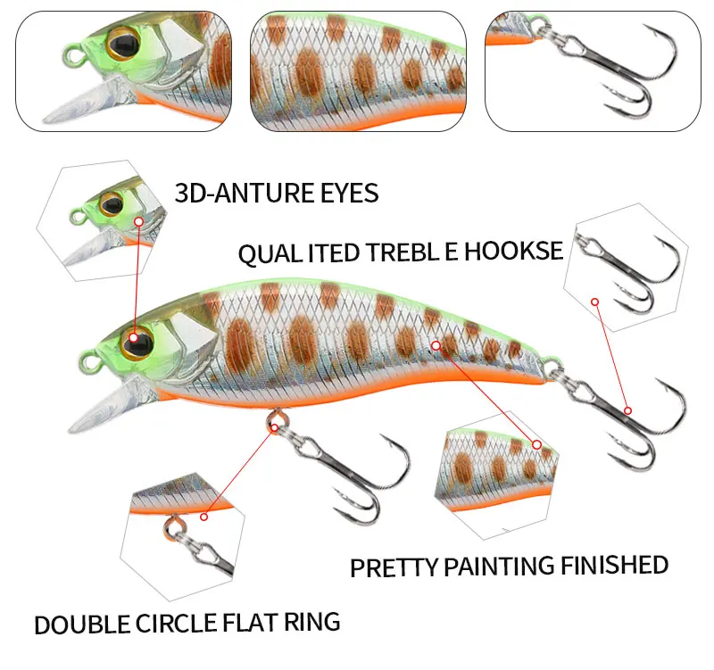 Colores disponibles del Micro Minnow