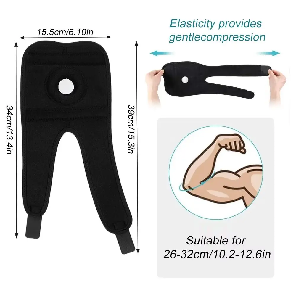Soporte de Codo Neopreno ajustable negro, transpirante con resorte - imagen 5