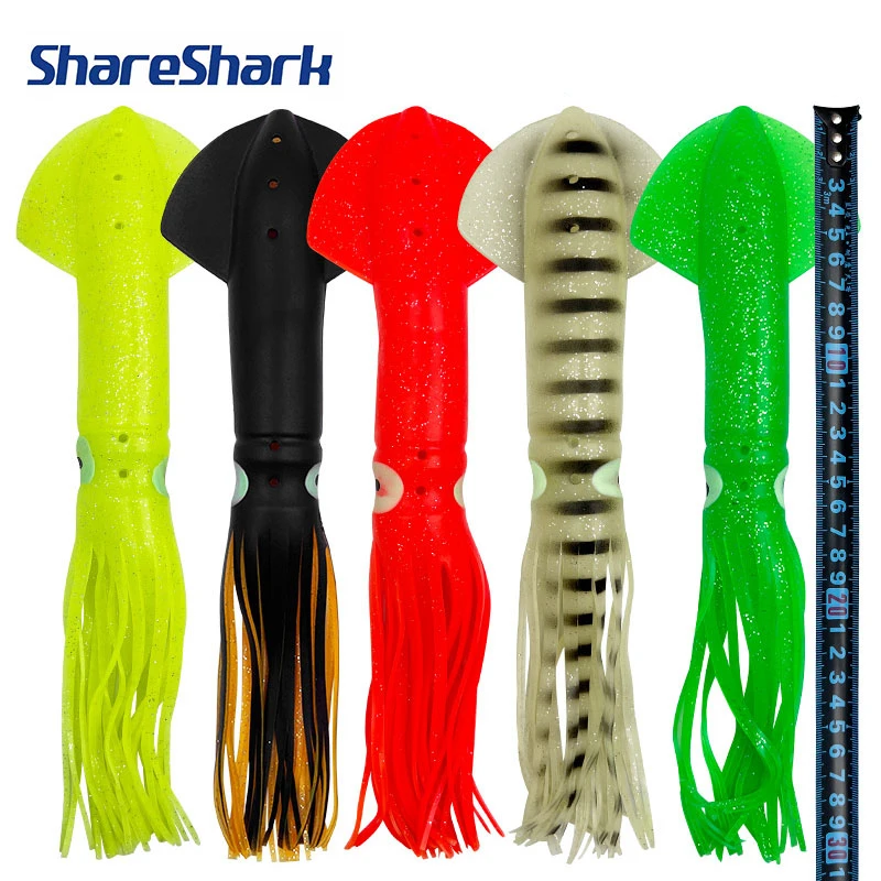 ShareShark señuelo pulpo blando luminoso para pesca de calamar - imagen 2