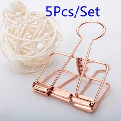 Clips de papel oro rosa - Metálicos para carpeta y archivo resistente