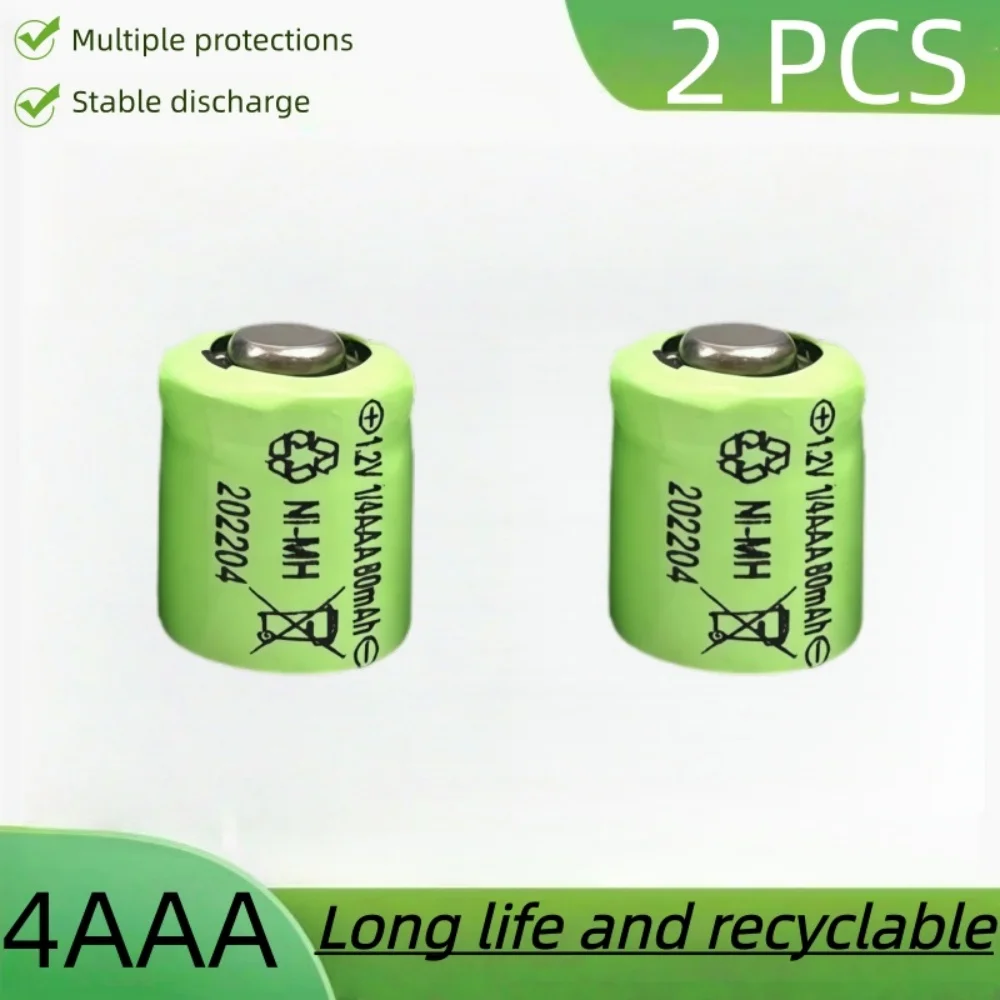 Batería NiMH 1.2V 80mAh 1/4AAA para lámpara solar