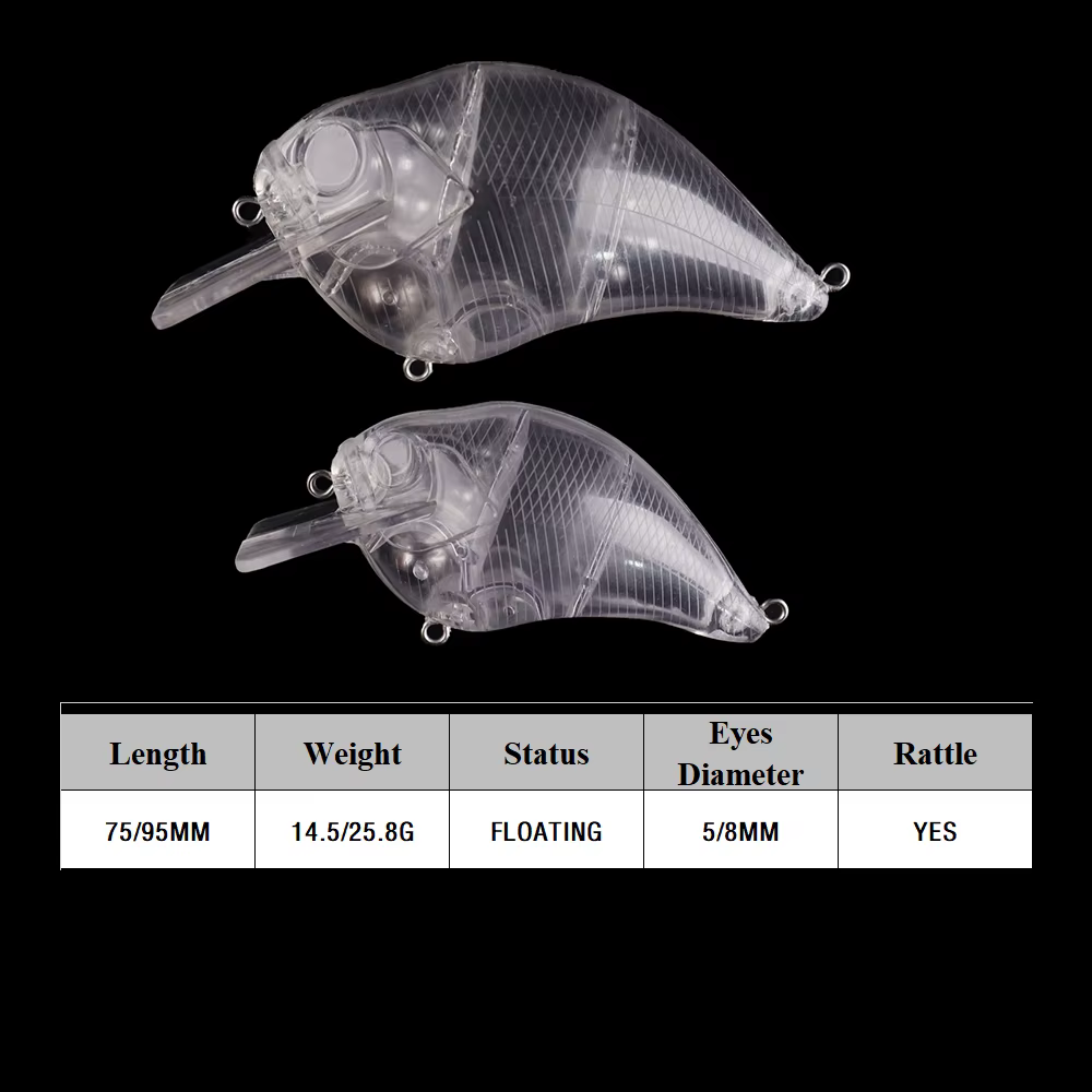 Chan's Huang Square Crankbait – Señuelo flotante cuadrado - imagen 5