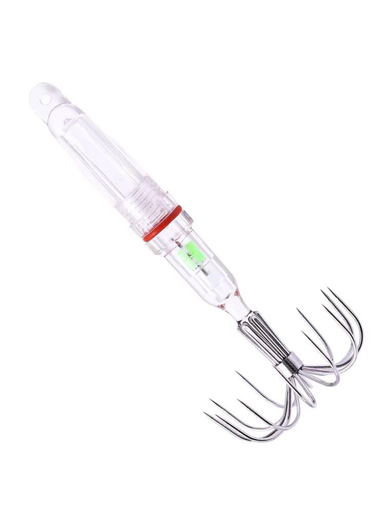 Anzuelo luminoso LED para pesca nocturna de calamar y pulpo