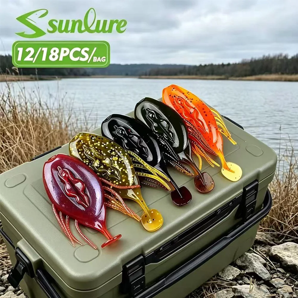 Sunlure señuelos de silicona cola plana para lubina – forma girón