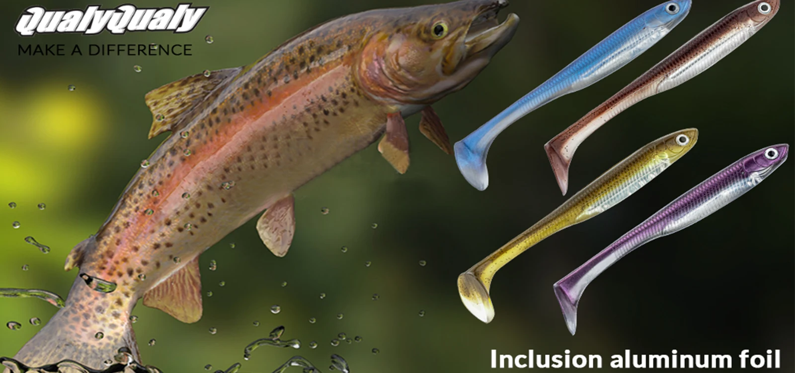 Silueta y detalles del swimbait con ojos 3D