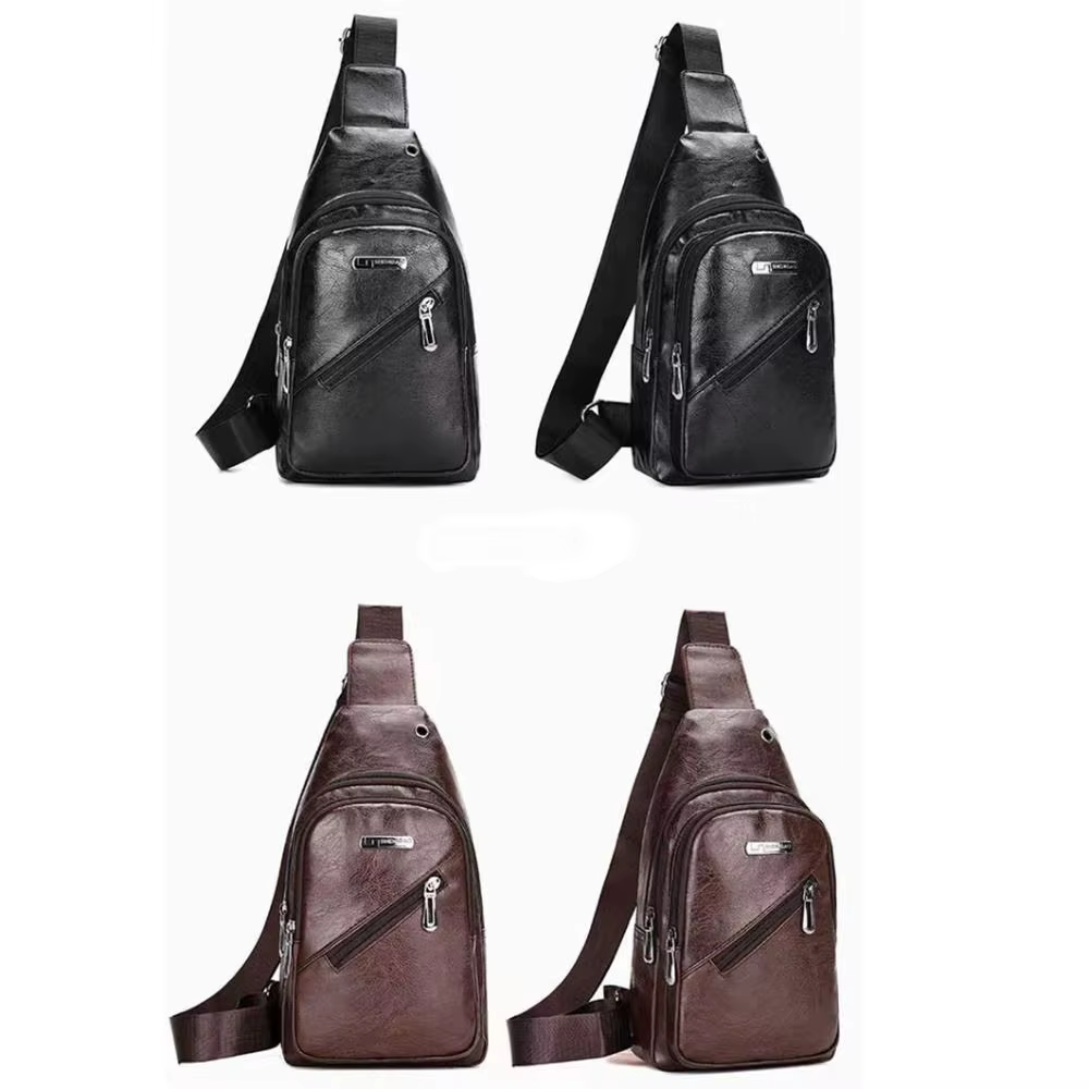 Bolso Cruzado de Cuero PU Antirrobo para Hombre – Gran Capacidad - imagen 4