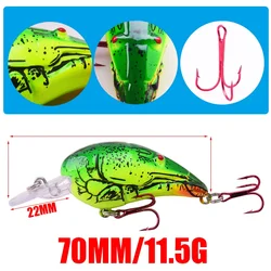 Señuelo Crank 3D Shrimp Minnow flotante con anzuelo rojo #6