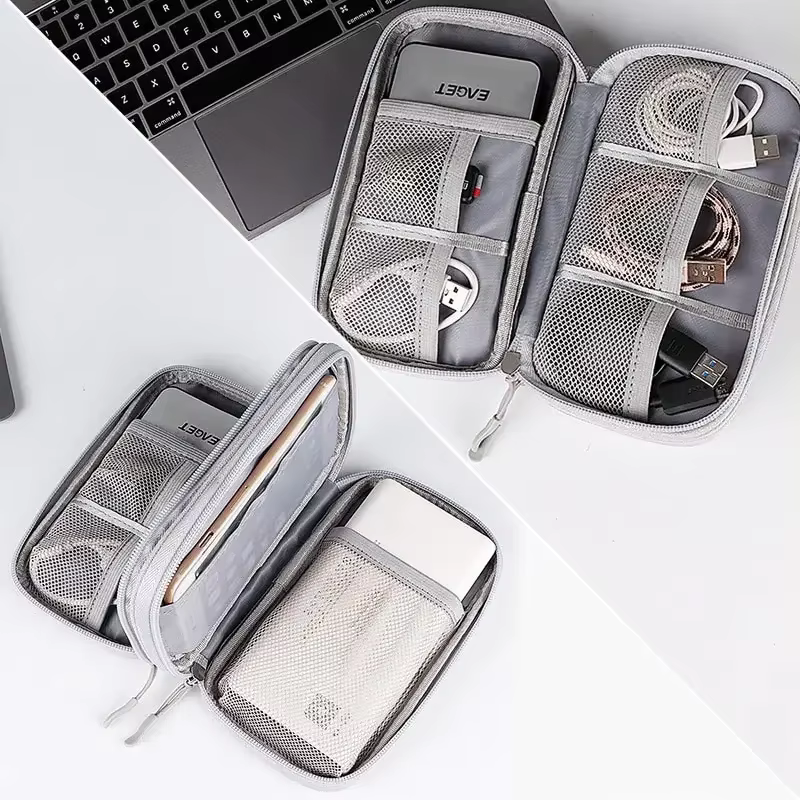 Organizador de cables para pesca portátil y accesorios electrónicos